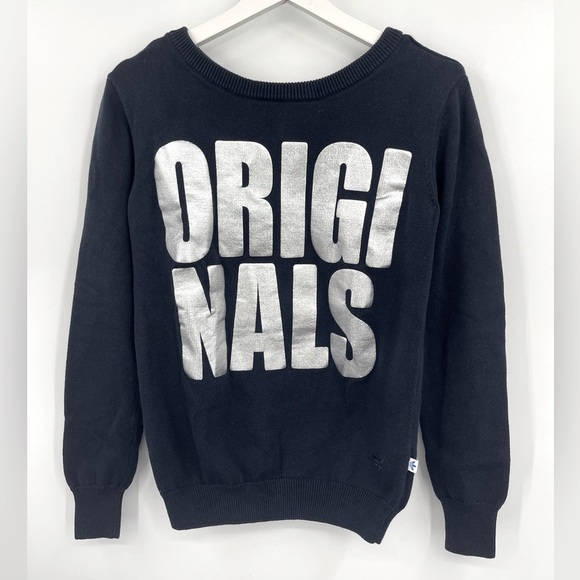 Adidas Trefoil Sweater Pullover Navy Knit Sweater Size XS - Picture 1 of 4